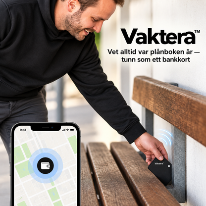 Vaktera™ | Vet alltid var plånboken är — tunn som ett bankkort