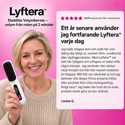 Lyftera™ | Sladdlös Volymborste – volym från roten på 2 minuter