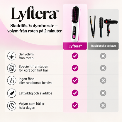 Lyftera™ | Sladdlös Volymborste – volym från roten på 2 minuter
