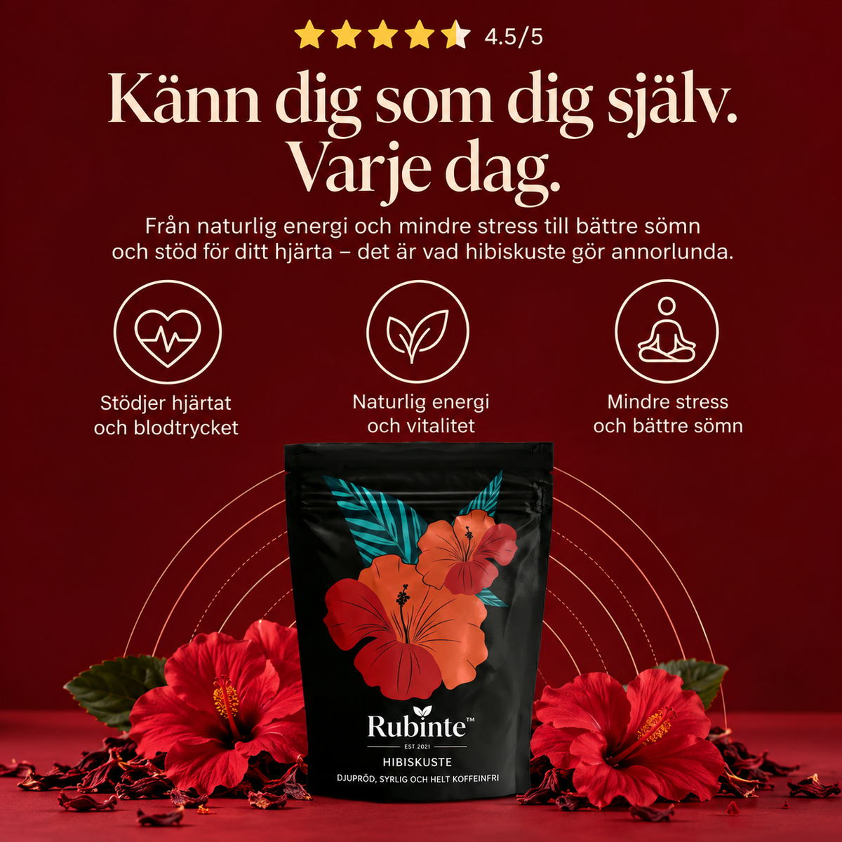 Rubinte™ | Hibiskuste – djupröd, syrlig och helt koffeinfri