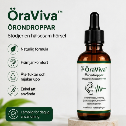 ÖraViva™ | Skonsamma örondroppar för effektiv rengöring av öronvax
