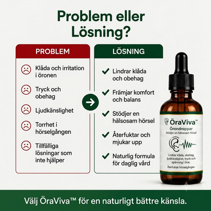ÖraViva™ | Skonsamma örondroppar för effektiv rengöring av öronvax