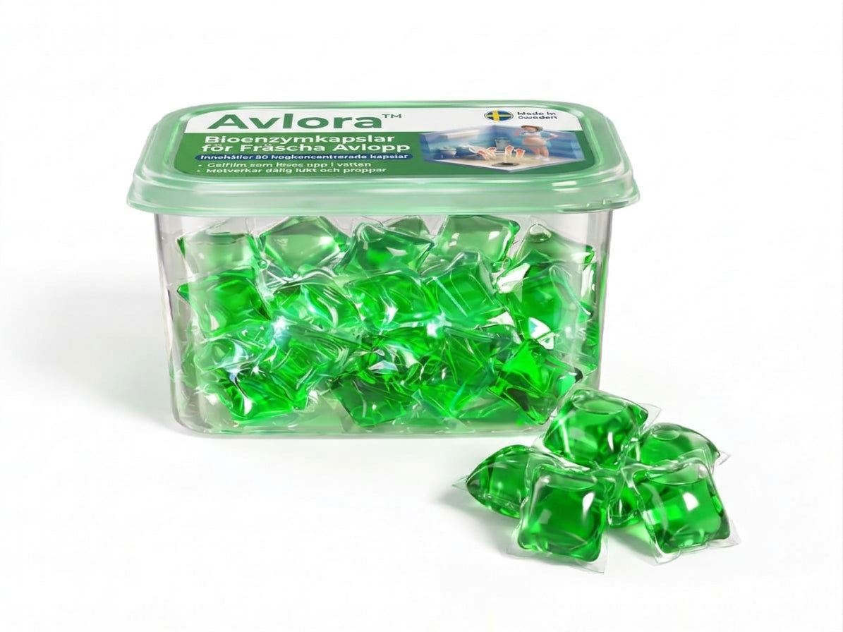 Avlora™ | Bioenzymkapslar för Fräscha Avlopp