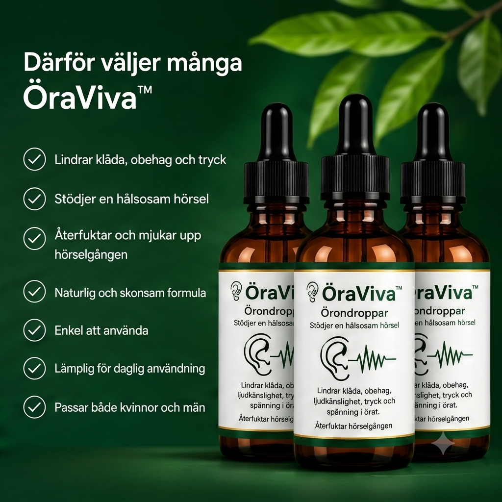 ÖraViva™ | Skonsamma örondroppar för effektiv rengöring av öronvax