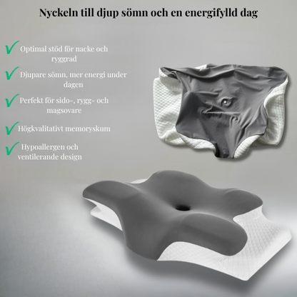 Somniva™ | Ergonomisk Nackkudde i Memory Foam – Vakna Utan Nacksmärta