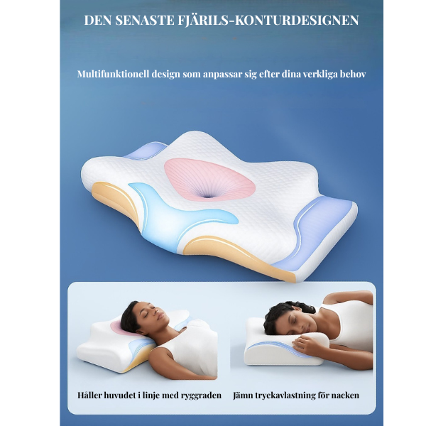 Somniva™ | Ergonomisk Nackkudde i Memory Foam – Vakna Utan Nacksmärta