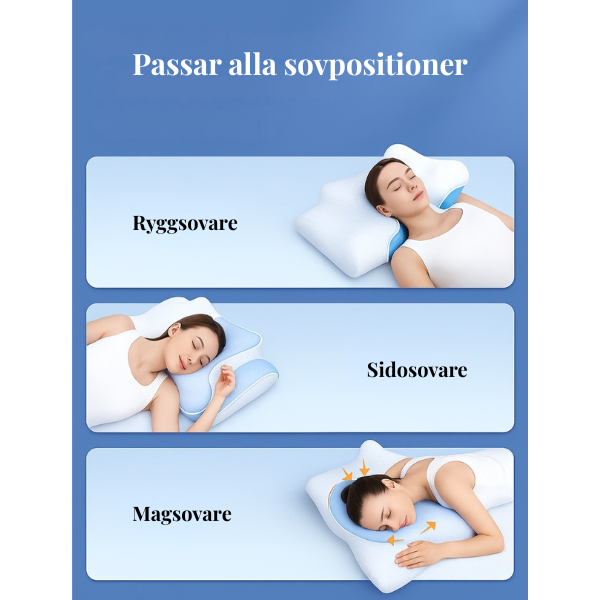 Somniva™ | Ergonomisk Nackkudde i Memory Foam – Vakna Utan Nacksmärta