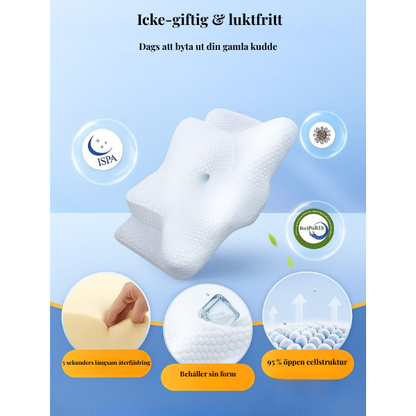 Somniva™ | Ergonomisk Nackkudde i Memory Foam – Vakna Utan Nacksmärta