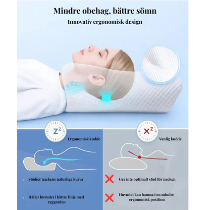 Somniva™ | Ergonomisk Nackkudde i Memory Foam – Vakna Utan Nacksmärta