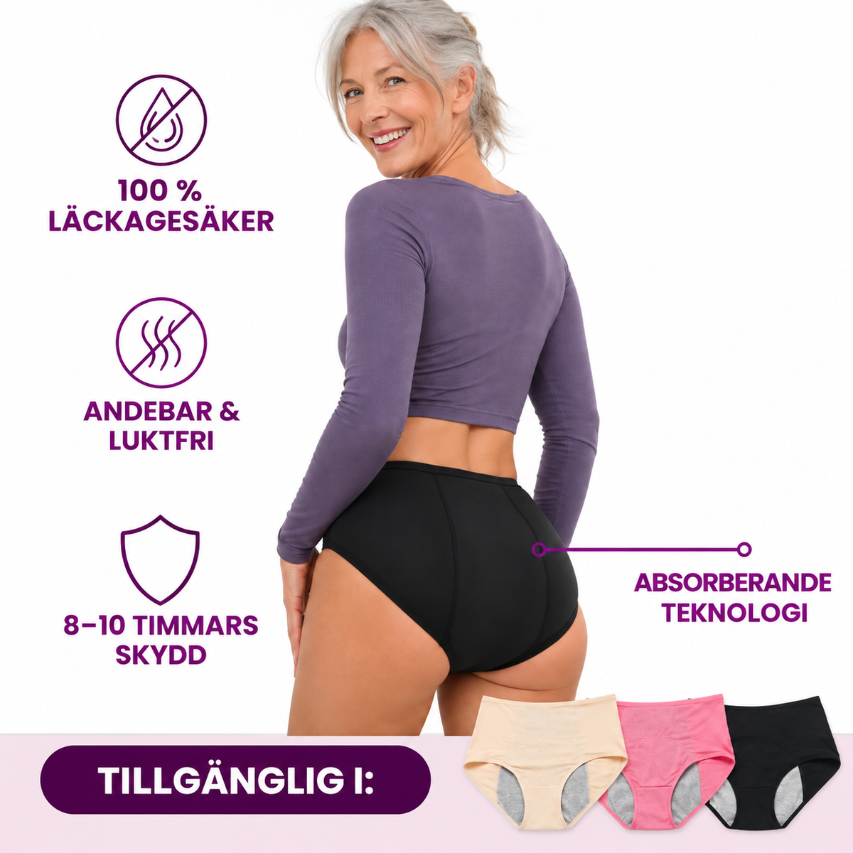 Drovia™ | Läckagesäkra Trosor – Diskret Skydd & Komfort