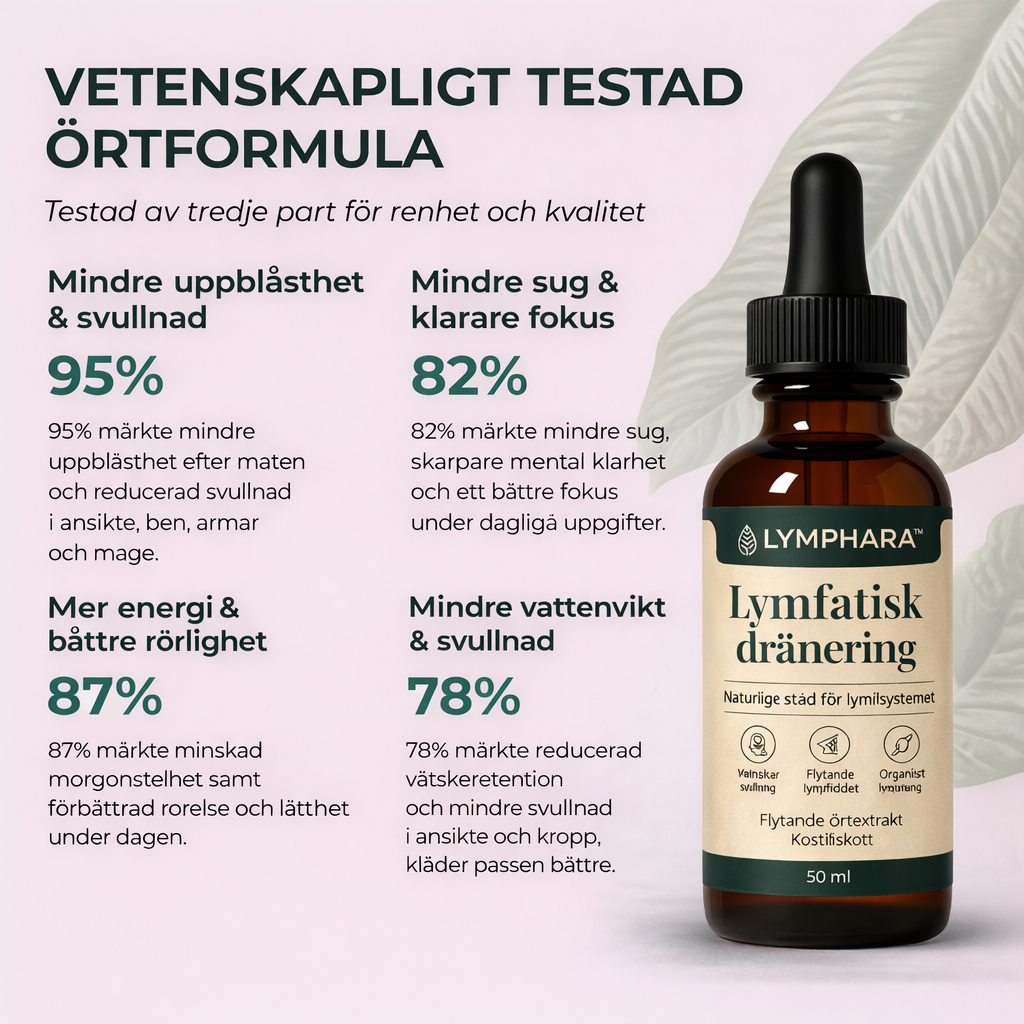 Lymphara™ | Lymfdränage Droppar – Mindre Svullnad & Lättare Kropp