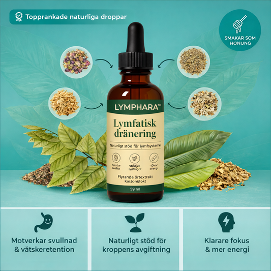 Lymphara™ | Lymfdränage Droppar – Mindre Svullnad & Lättare Kropp