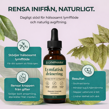 Lymphara™ | Lymfdränage Droppar – Mindre Svullnad & Lättare Kropp