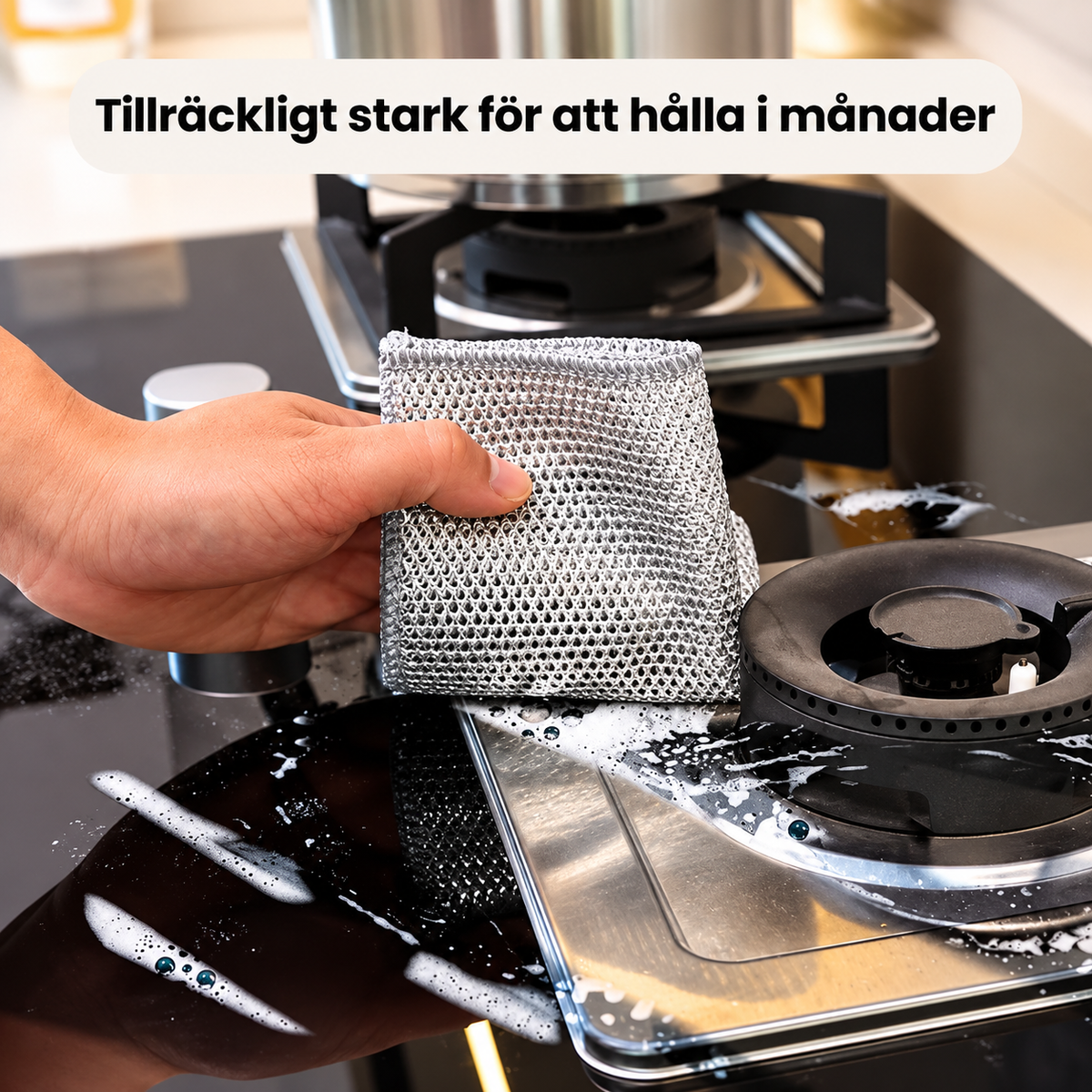 Blank spishäll efter regelbunden rengöring med Renvia