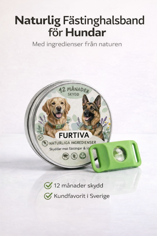 Furtiva™ | Naturligt Fästing- & Loppskydd för Hundar – Upp till 12 Månader