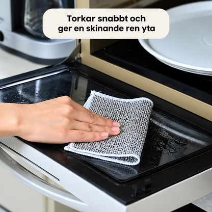 Renvia sköljs ren under rinnande vatten och torkar snabbt