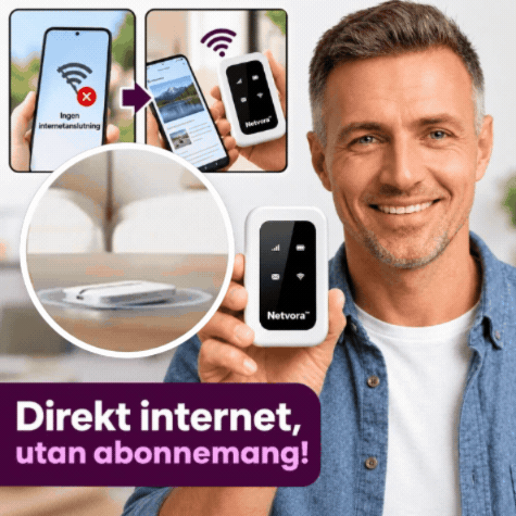 Netvora™ | Bärbar WiFi-router för Internet på Språng