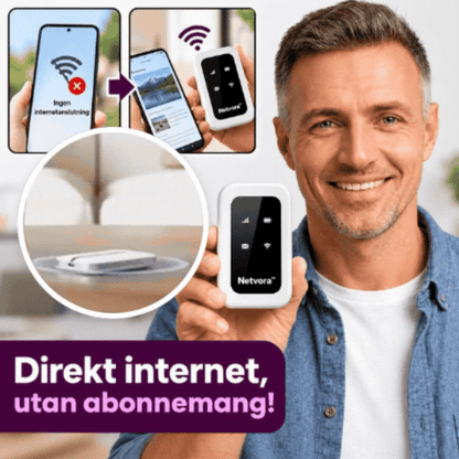 Netvora™ | Bärbar WiFi-router för Internet på Språng