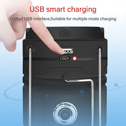LumiCamp™ | Kraftfull solcellslykta med USB-laddning & powerbank