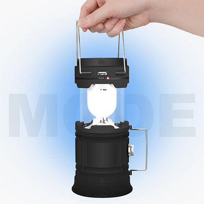 LumiCamp™ | Kraftfull solcellslykta med USB-laddning & powerbank