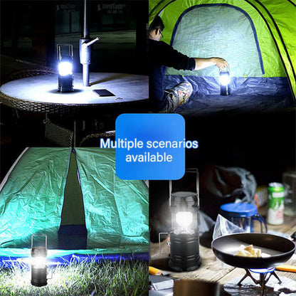 LumiCamp™ | Kraftfull solcellslykta med USB-laddning & powerbank