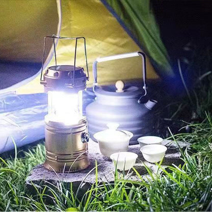 LumiCamp™ | Kraftfull solcellslykta med USB-laddning & powerbank
